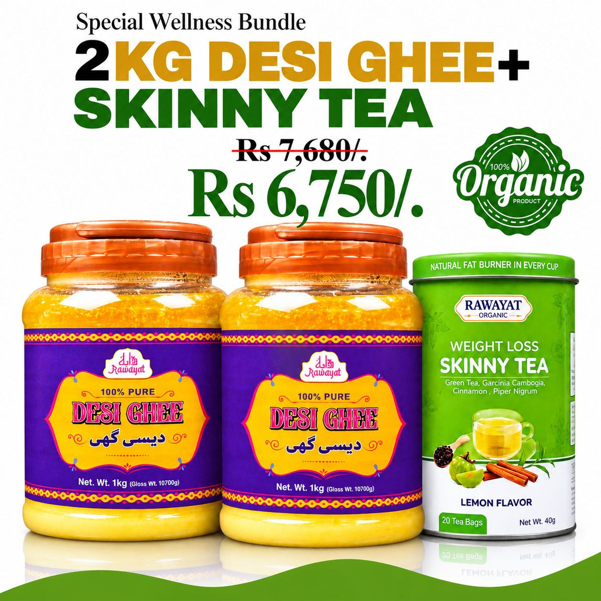 2kg Desi Ghee + Skinny Tea