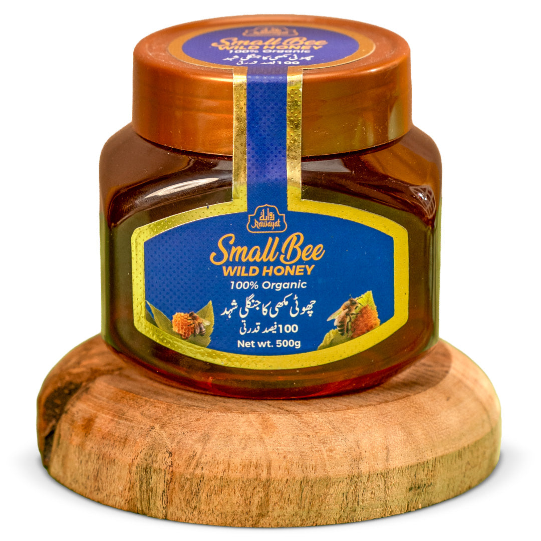 Rawayat Small Bee Honey - 500 Gram - 100% Organic Wild Honey